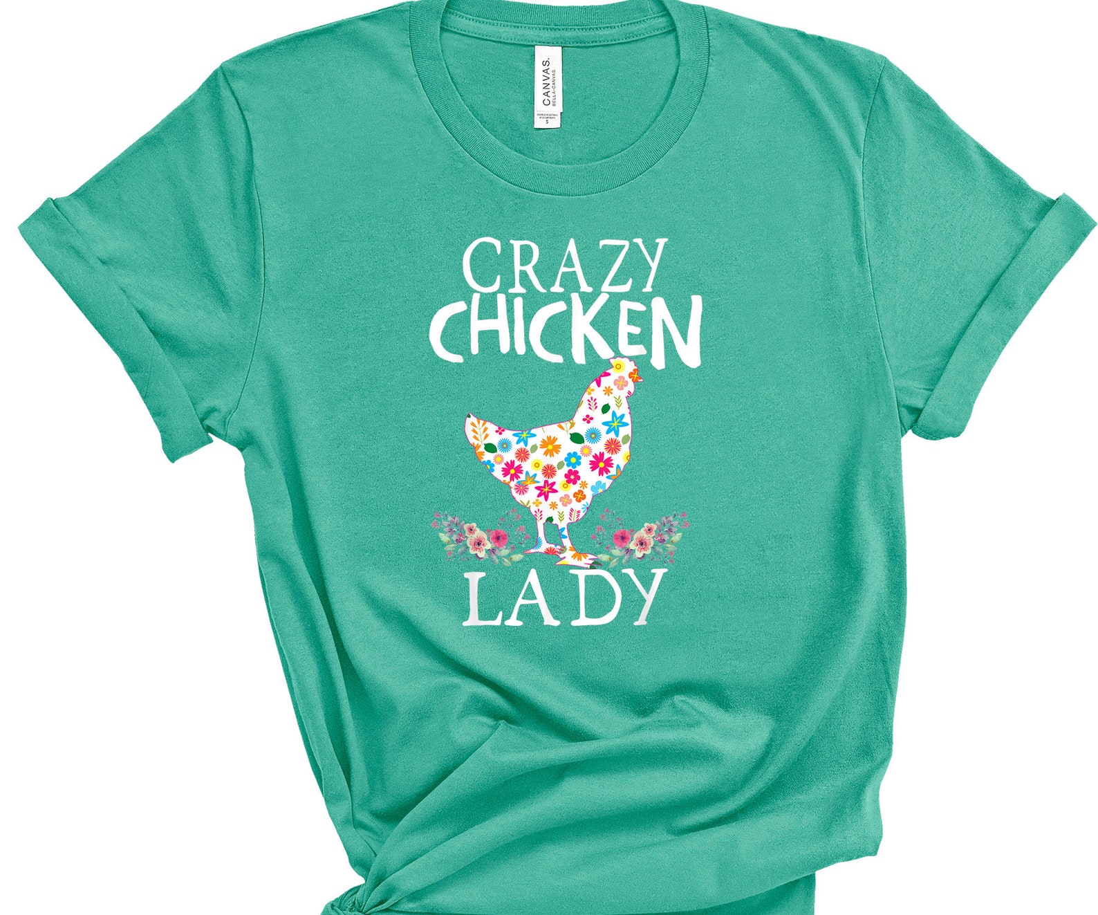 Crazy Chicken Lady Shirt Funny Women's Shirt Chicken Lover Etsy