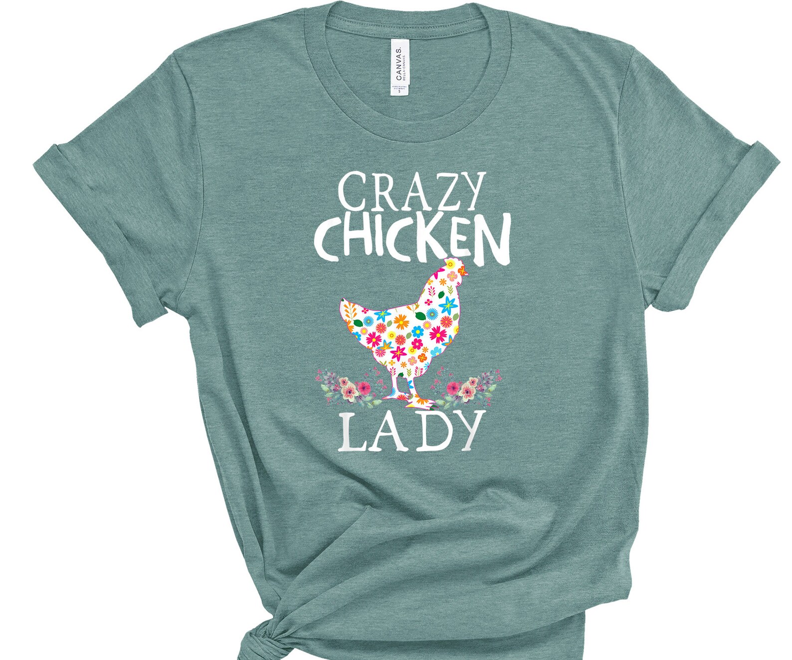 Crazy Chicken Lady Shirt Funny Women's Shirt Chicken Lover Etsy