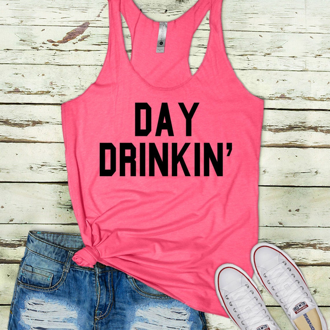 Day Drinkin' Women's Racerback Tank Beach Tank Day | Etsy