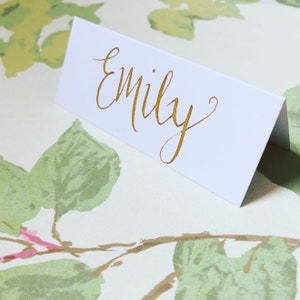 Handwritten Gold Name Place Cards | Name Cards | Table Names | Party | Wedding | Birthday | Baby Shower