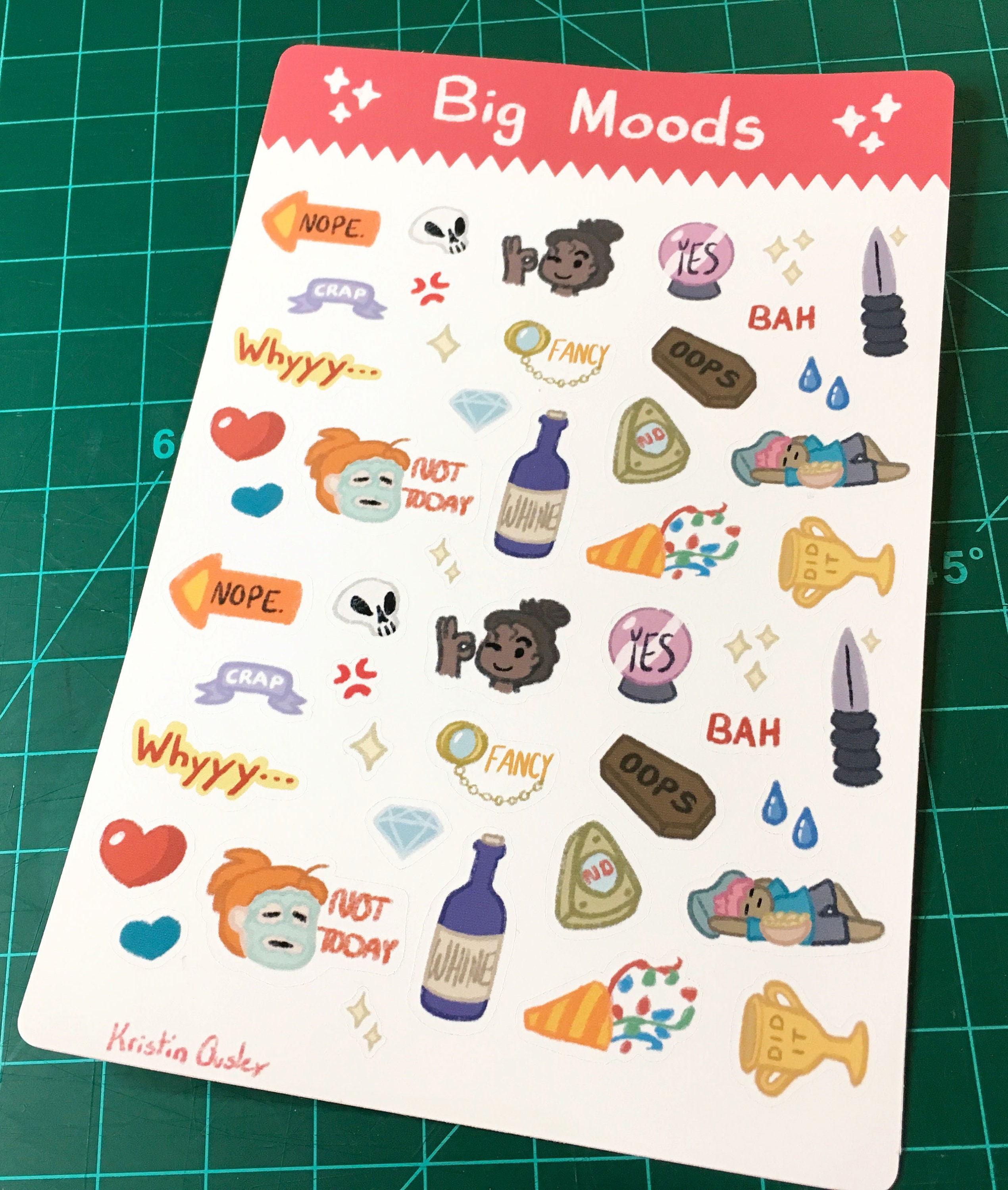 Big Moods Planner Sticker Sheet Matte Stickers Funny Etsy