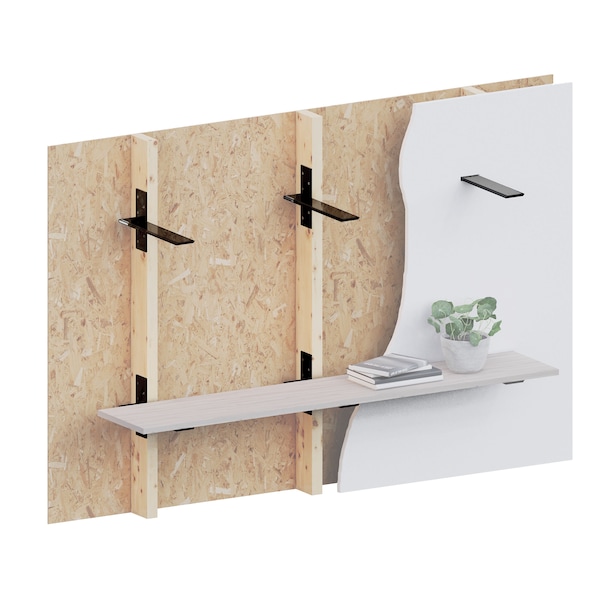 Heavy Duty Hidden Mount Shelf Bracket - Create Strong Floating Shelf