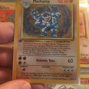 SALE! VERMINDERDE gloednieuwe Mint Condition eerste editie holografische Machamp Pokémon kaart