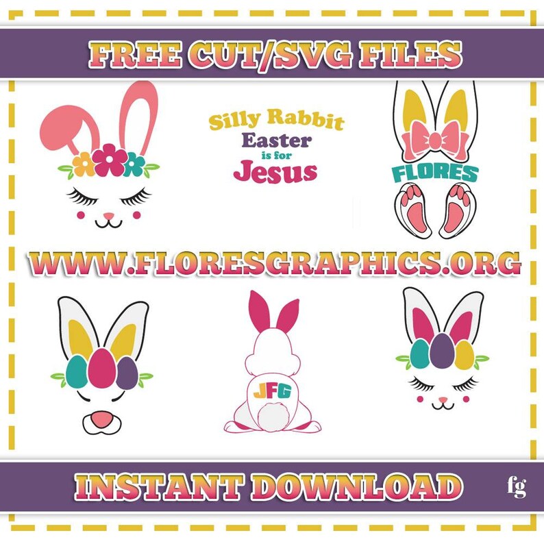 Download FREE Easter/Bunny SVG/PDF Cricut/Cameo/Cutter | Etsy