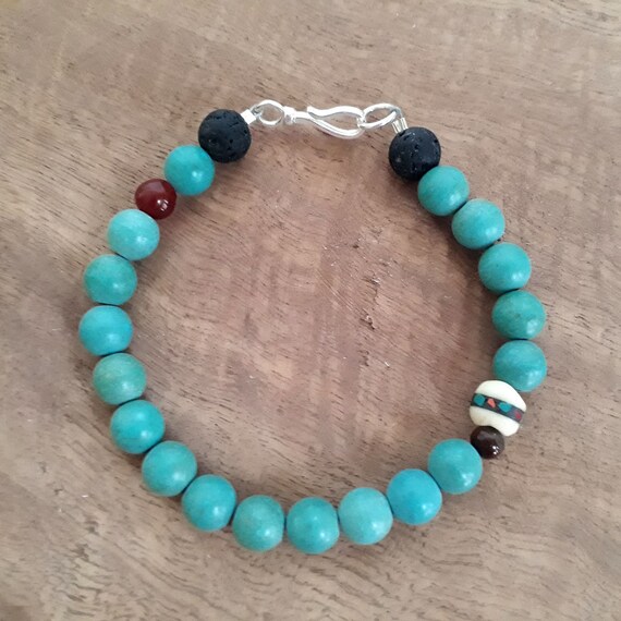 Bone stone Howlite stone Bracelet Stone Bracelet Stone