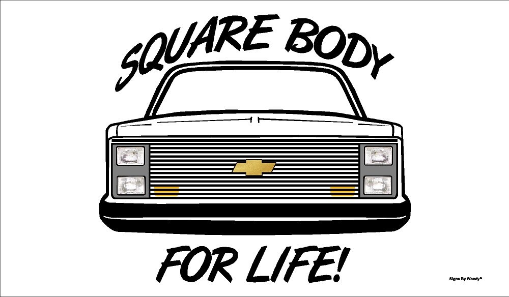 Square Body For Life Square Headlights Banner Etsy