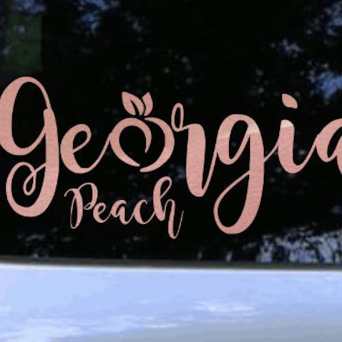 Peach Decal GA State Sticker Home Atlanta Etsy