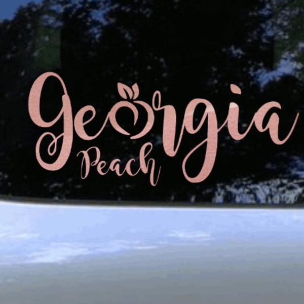 Georgia Peach Vinyl Decal Sticker – MVB Vinyl – Multicolor – Window, Bumper, Laptop