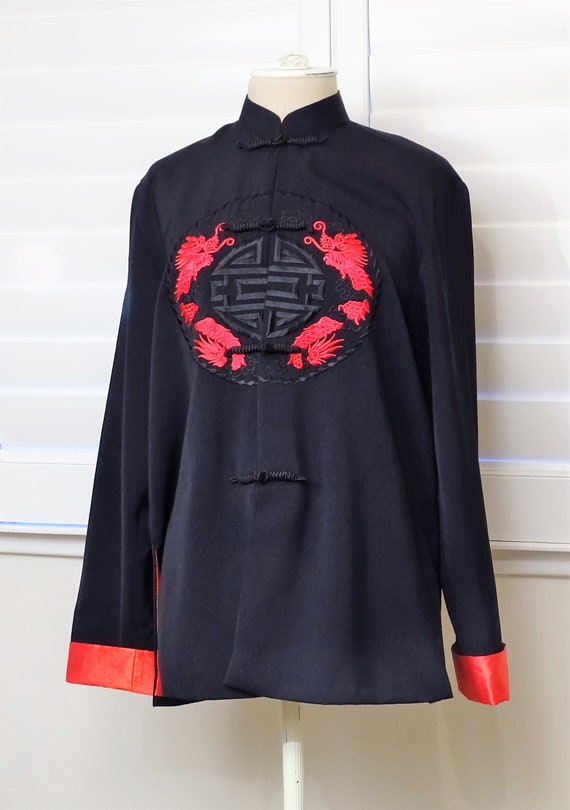 Silk embroidered unisex Chinese Jacket