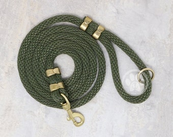 Comfortable Marine Rope Leash - Olive