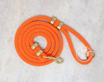 Newport Collection Marine Rope Leash - Pumpkin