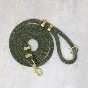 Newport Collection Marine Rope Leash Olive image 1