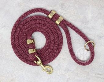 Newport Collection Marine Rope Leash - Merlot