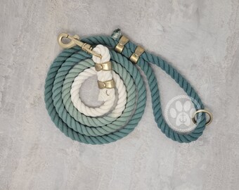 Cotton Rope Leash - Cottage Sage