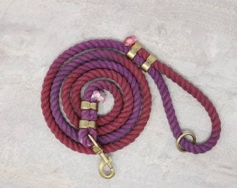 Cotton Rope Leash - Plumberry