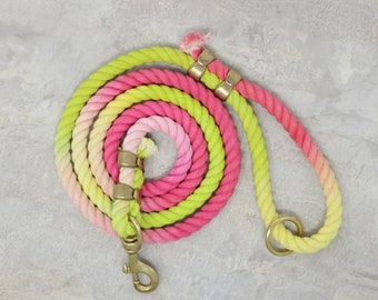 Cotton Rope Leash - Cherry Limeade