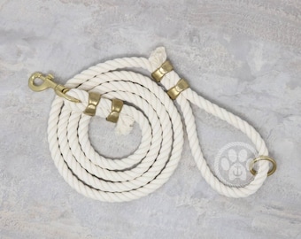 Cotton Rope Leash - Natural (undyed)
