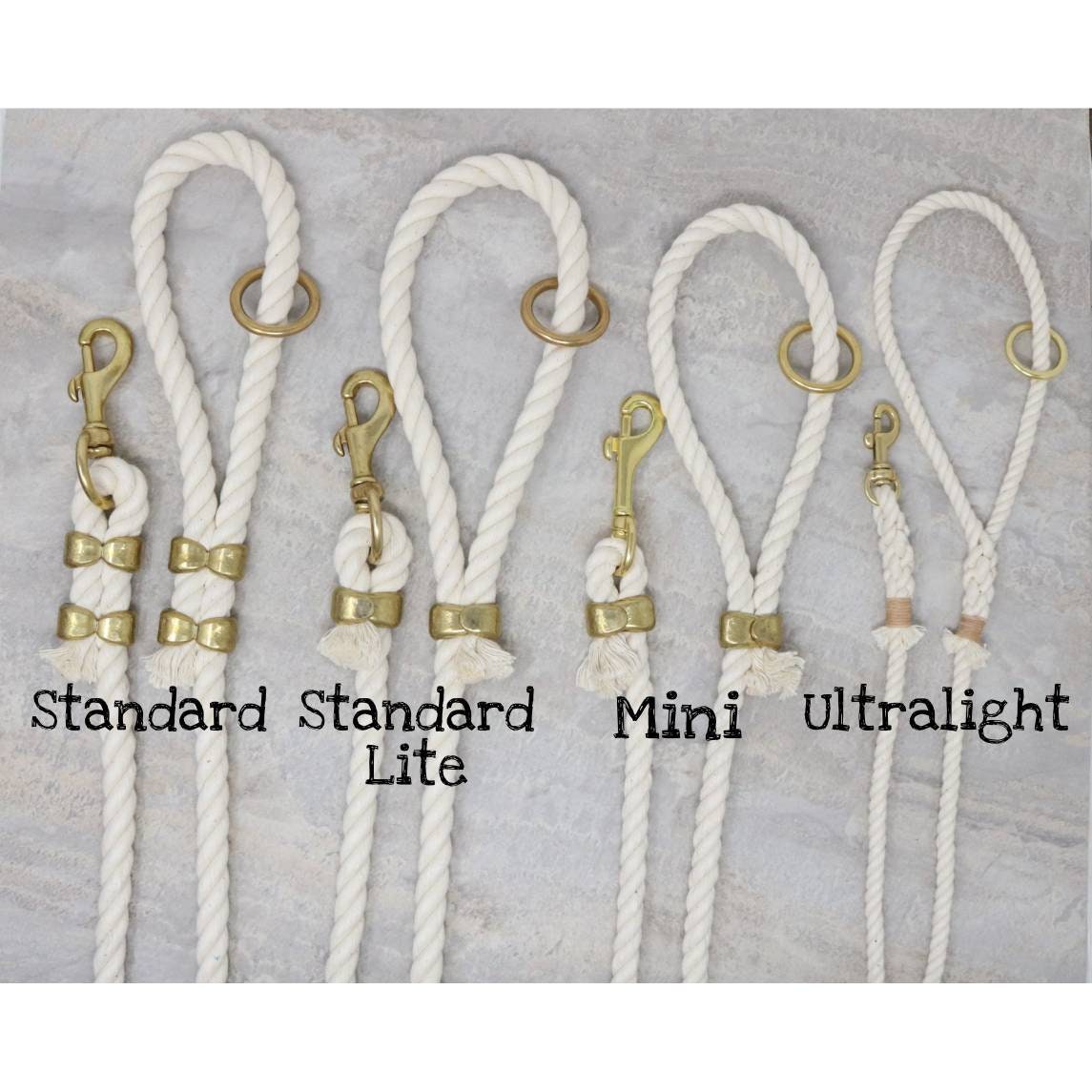 Leary Rope Cotton Rope Leash - Natural (undyed) - Etsy