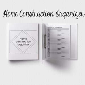 New Home Building Construction Planner & Organizer - Over 60 Instantly Available to Print!
