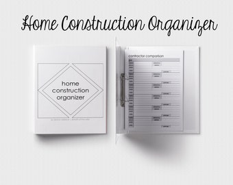 New Home Building Construction Planner & Organizer - Over 60 Instantly Available to Print!