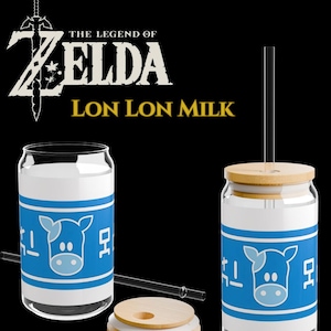 Lon Lon Ranch Inspired Sipper Glass, 16oz. Gift for her/him.