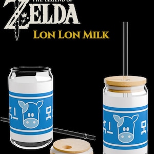 Lon Lon Ranch Inspired Sipper Glass, 16oz. Gift for her/him.