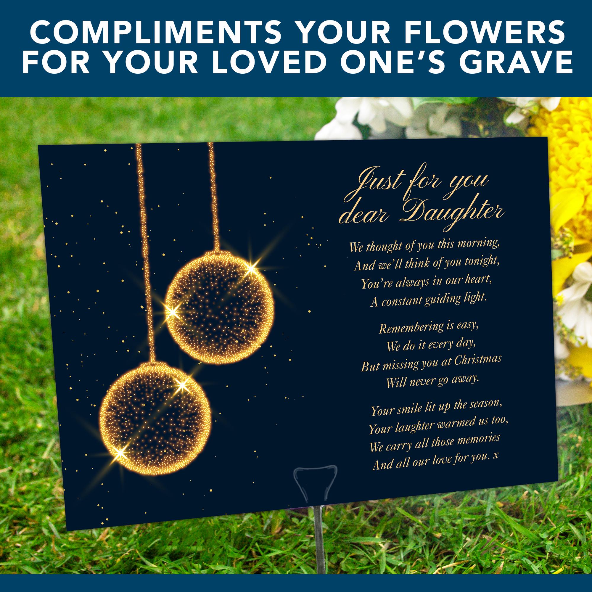 Daughter Christmas Memorial Grave Card - Eco & Guaranteed - View #11