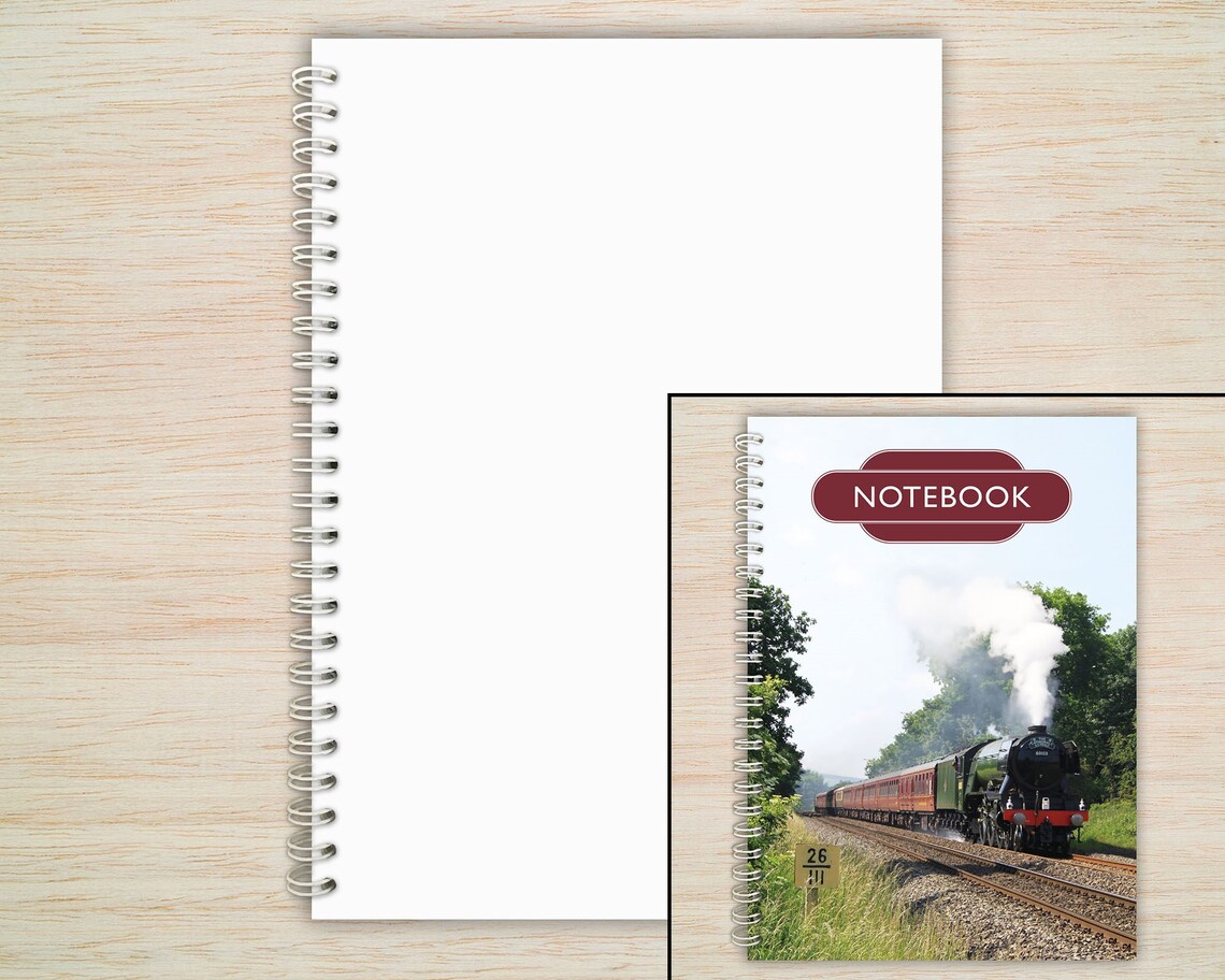 Train Conductor Notebook Example Train Spiral Notebook A4 Notebook A5 Notebook A6 Plain Lined Flying ...