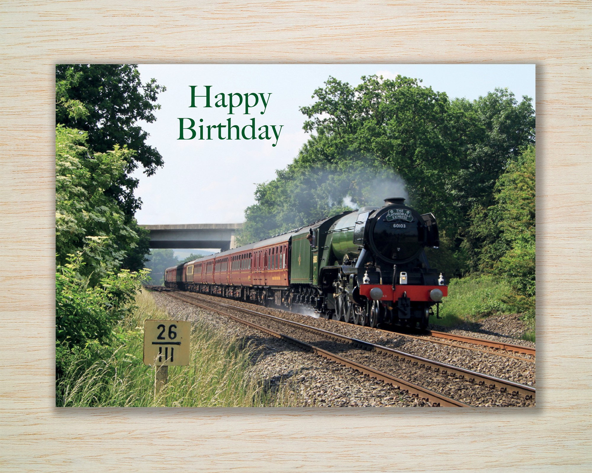 Birthday Card Flying Scotsman Steam Train Engine Etsy