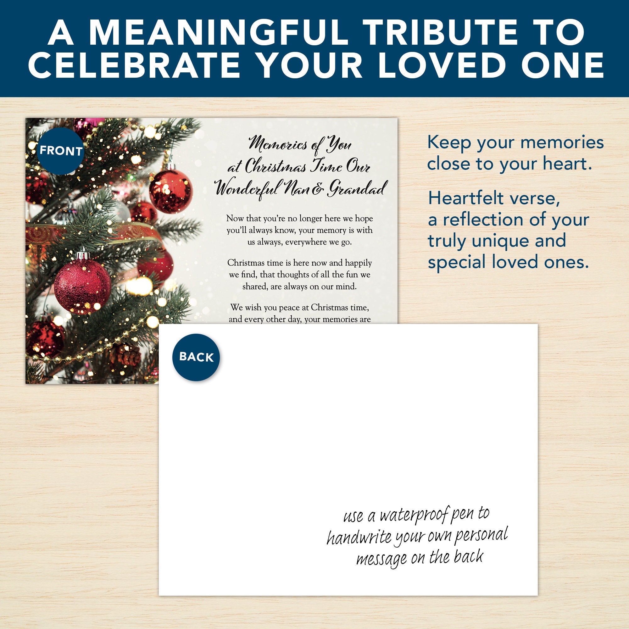 To A Special Nan At Christmas Memorial Graveside Poem Card