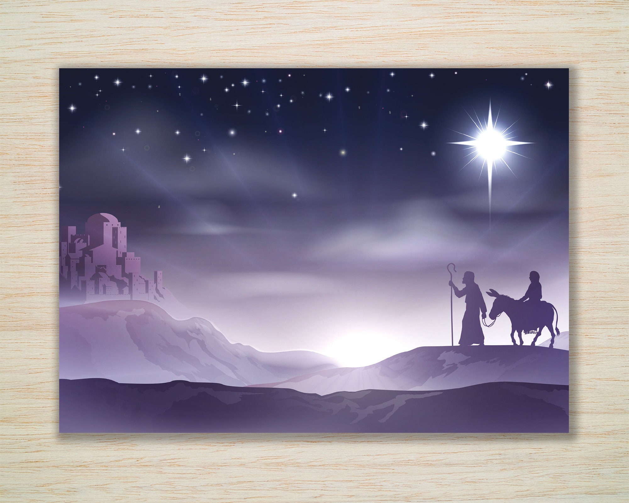 Religious Christmas Blank Cards &amp; Packs Follow the | Etsy