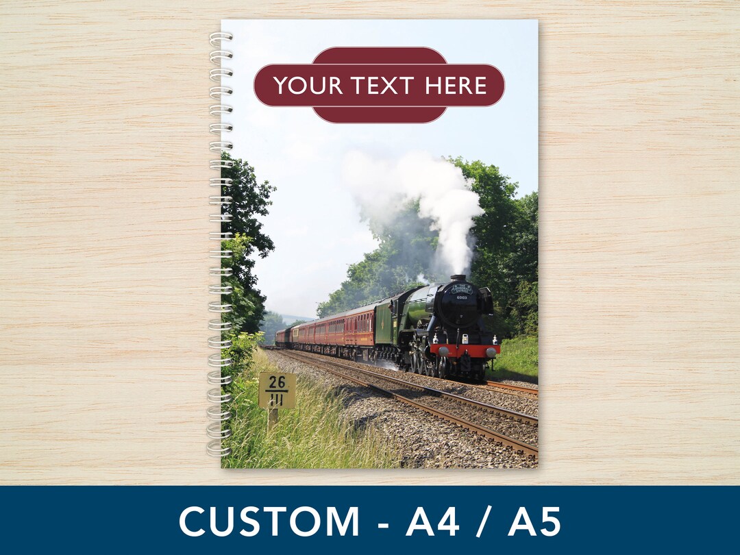 Train Conductor Notebook Example Personalised Train Spiral Notebook A4 A5 Notebook Plain Lined Flying ...