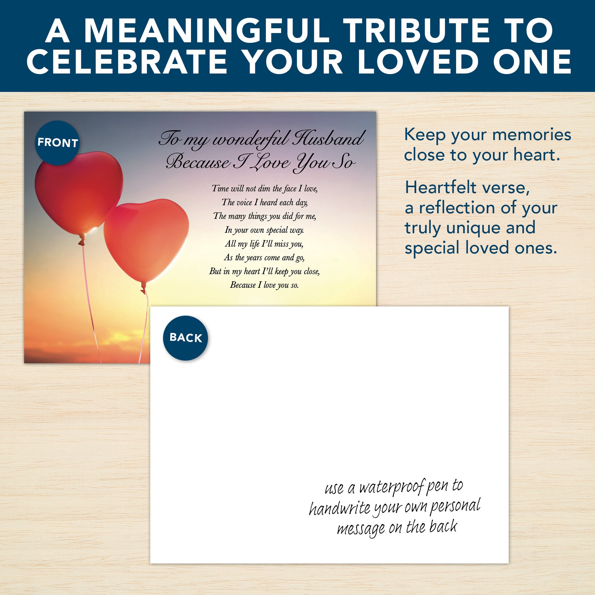 Husband Brthday Memoral Grave Card Husband Memoral Card Gravesde Husband N Heaven Premum - View #4