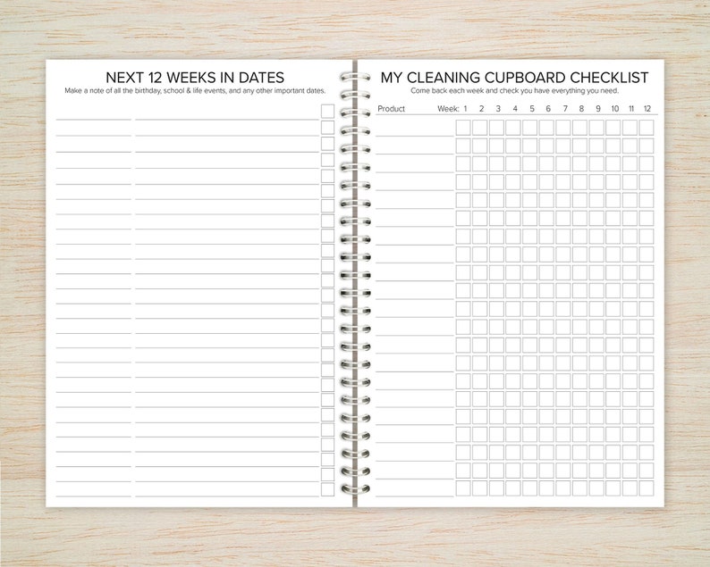 The Cleaning Journal Daily Planner Cleaning Schedule Book Etsy UK