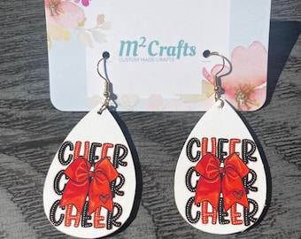Cheerleader Pom Pom Earrings: Game Day Spirit Jewelry