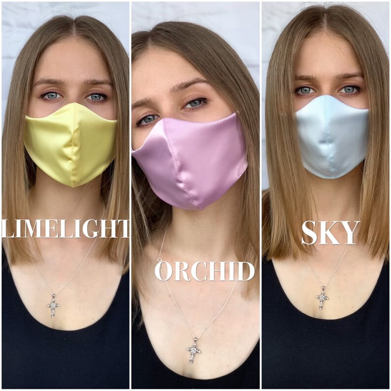 CUSTOMIZE your OWN Womens Silky Satin Face Mask/ Reversible/ Etsy