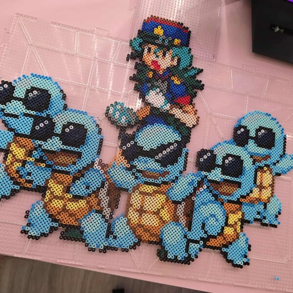 Squirtle Squad Perler