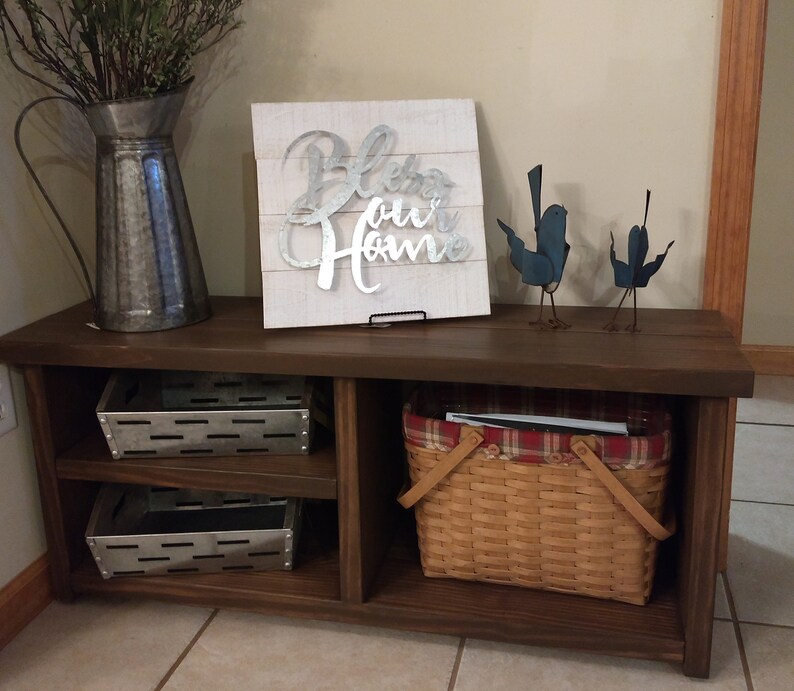 Mudroom Bench Storage Bench Decorative Bench Rustic Bench Storage Cube Farmhouse Bench