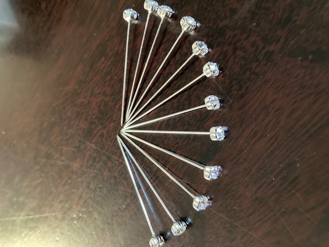 Par De 600 Alfileres Con Forma De Diamante De Cristal