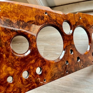 Jaguar XK150,XK150S Walnut Burl Wood Dashboard Center Instrument/Dash Gauge Panel