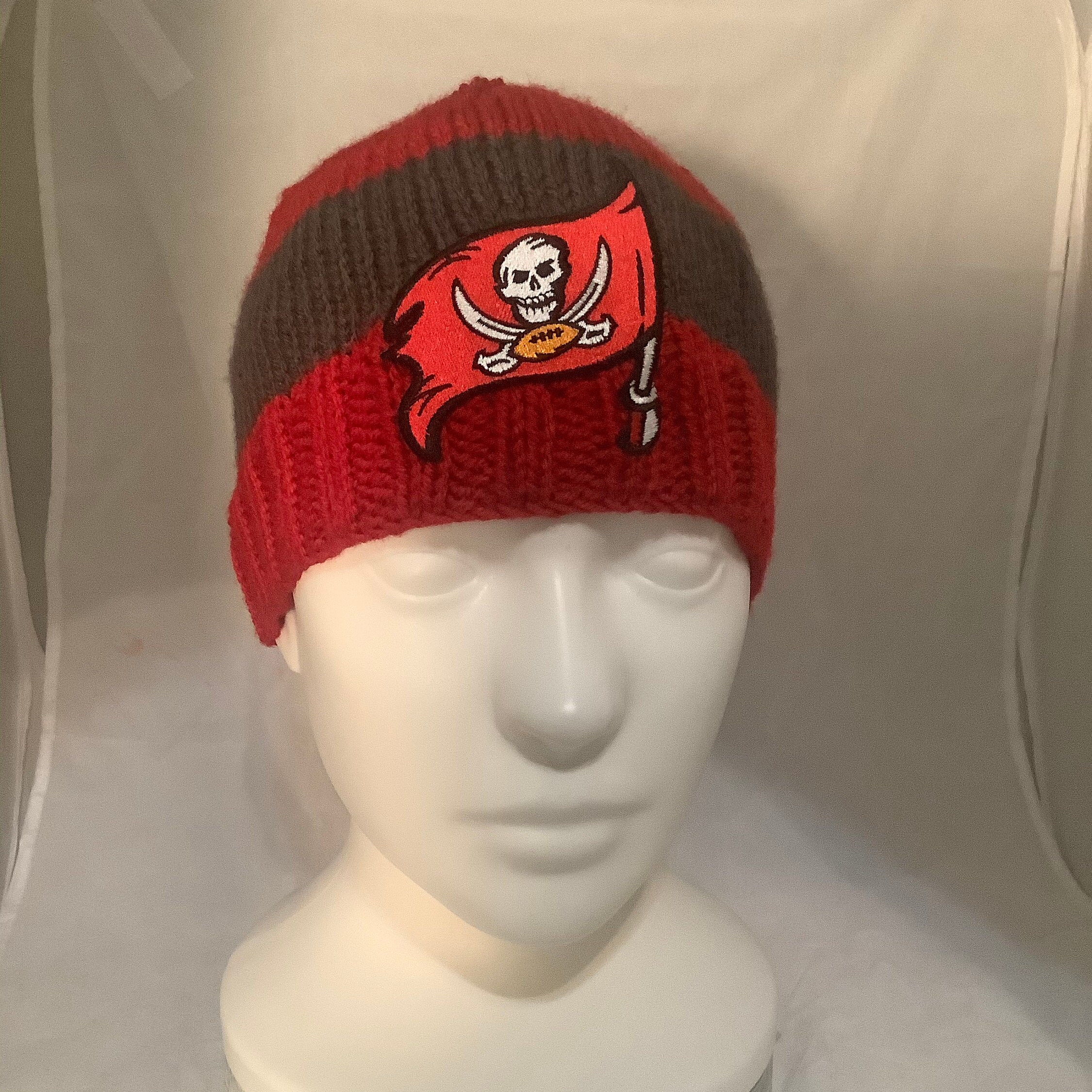 Hand Knit Red and Charcoal Gray Tampa 