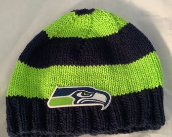 Seahawks Knit Hat - Etsy