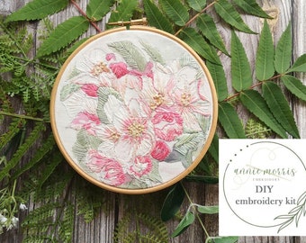 Blossom hand embroidery kit for beginners