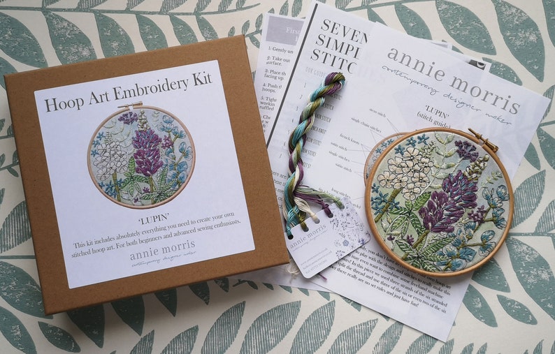 Botanical embroidery Kit Etsy