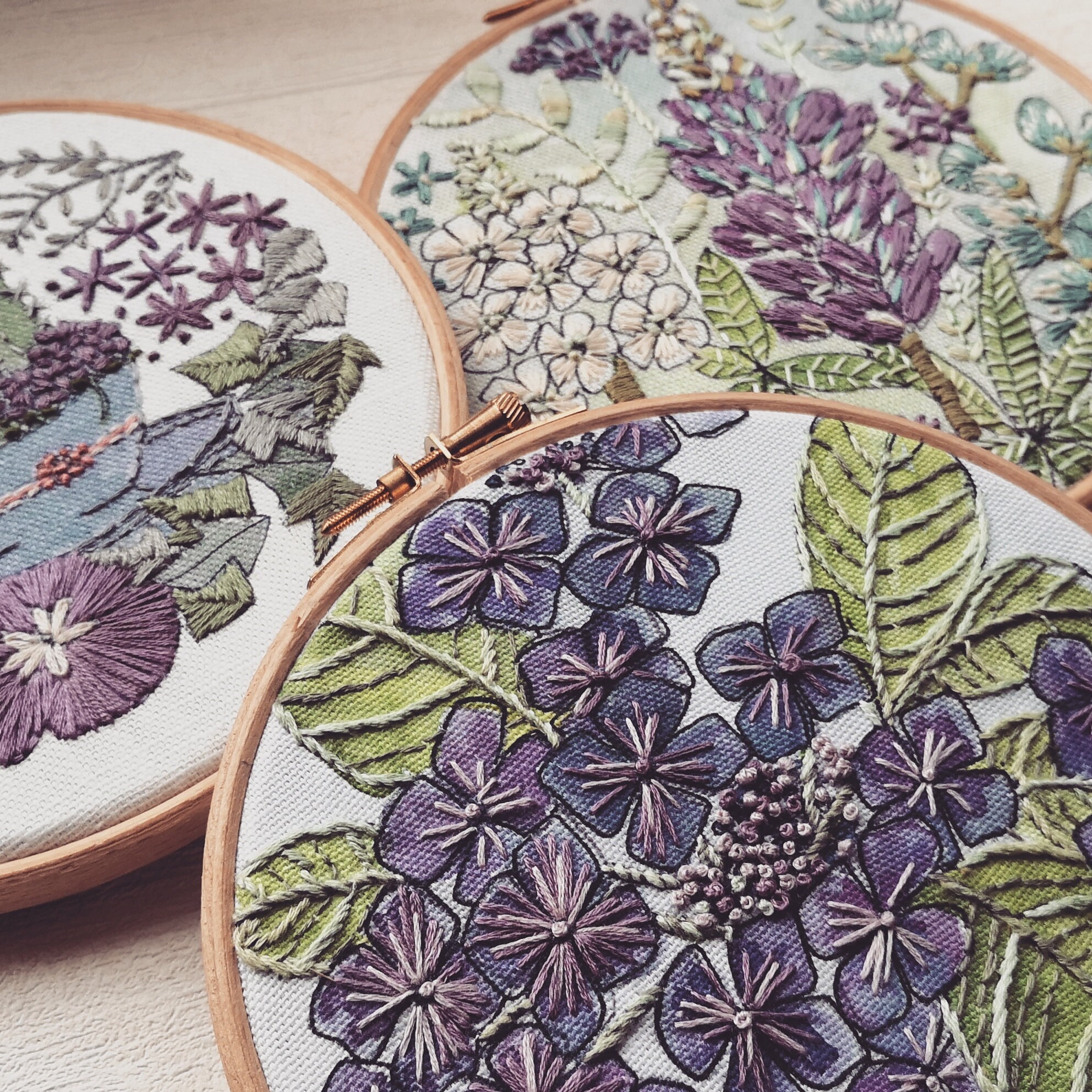Botanical embroidery pattern x 3 Etsy