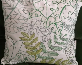 Botanical embroidery pattern