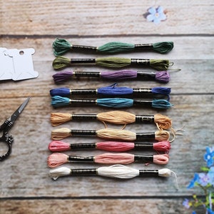 Bluetit Embroidery thread Pack