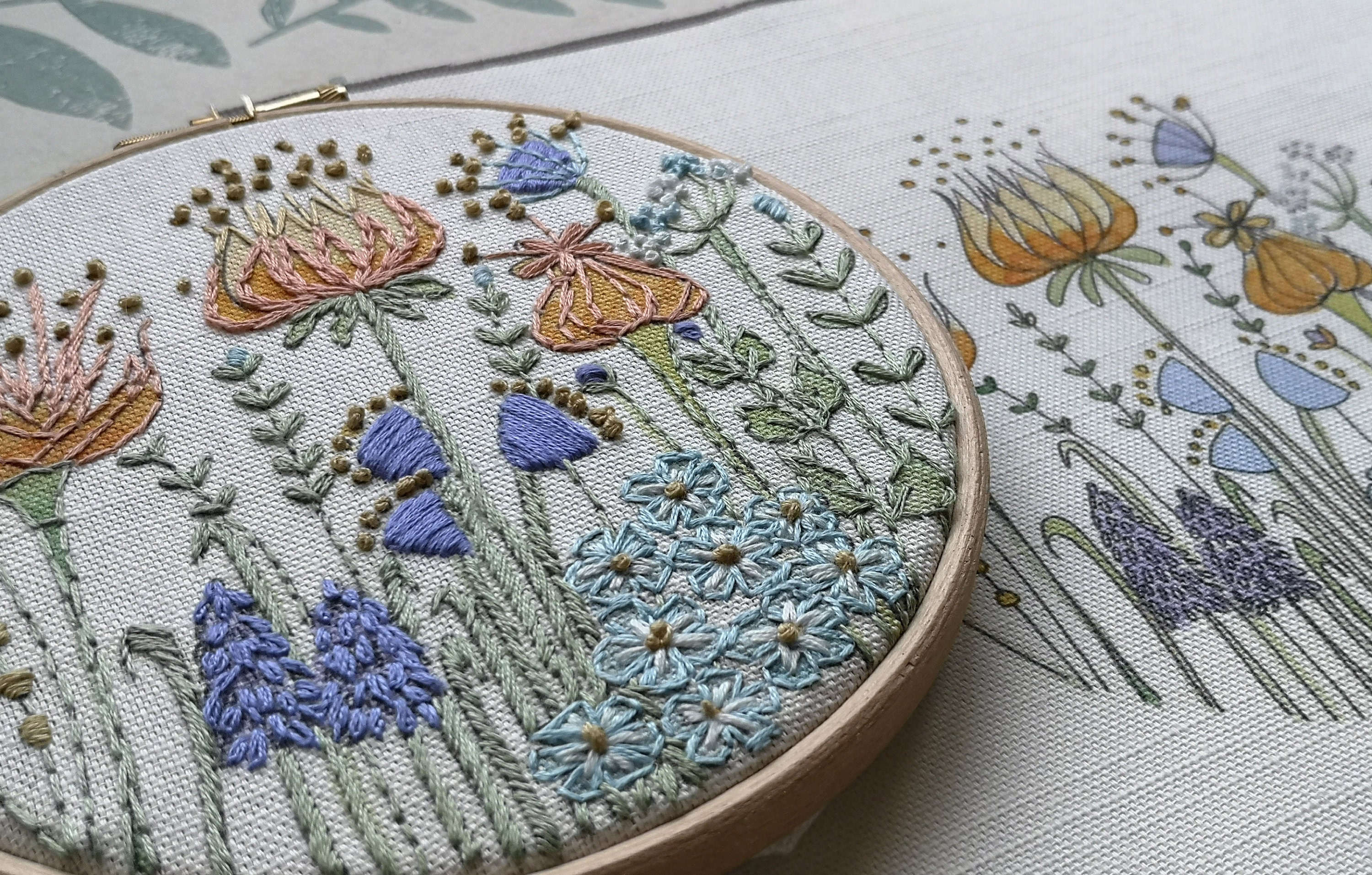 me not embroidery Kit Etsy