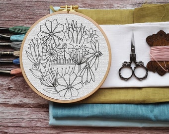 Blooms Embroidery PDF Pattern
