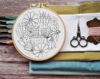 Blooms Embroidery PDF Pattern